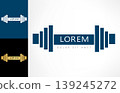 Barbell logo vector. Sport illustration 139245272