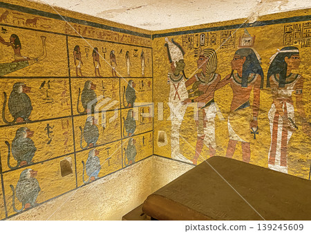 Tomb of Tutankhamun KV62 in the Egyptian Valley of the Kings, in the Theban necropolis, Egypt, Luxor Tomb of Tutankhamun KV62 in the Egyptian Valley of the Kings, in the Theban necropolis, Egypt, Luxor 139245609