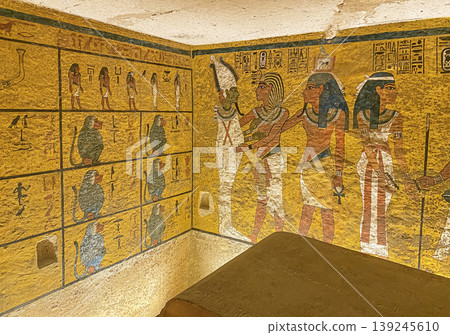 Tomb of Tutankhamun KV62 in the Egyptian Valley of the Kings, in the Theban necropolis, Egypt, Luxor Tomb of Tutankhamun KV62 in the Egyptian Valley of the Kings, in the Theban necropolis, Egypt, Luxor 139245610