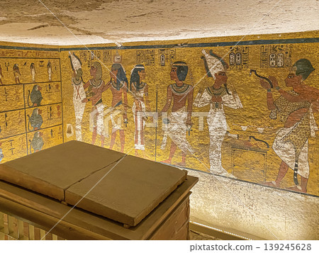 Tomb of Tutankhamun KV62 in the Egyptian Valley of the Kings, in the Theban necropolis, Egypt, Luxor Tomb of Tutankhamun KV62 in the Egyptian Valley of the Kings, in the Theban necropolis, Egypt, Luxor 139245628