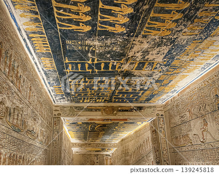 Tomb of Memnon KV9 in the Egyptian Valley of the Kings, in the Theban necropolis, Egypt, Luxor Tomb of Memnon KV9 in the Egyptian Valley of the Kings, in the Theban necropolis, Egypt, Luxor 139245818
