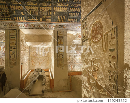 Tomb of Memnon KV9 in the Egyptian Valley of the Kings, in the Theban necropolis, Egypt, Luxor Tomb of Memnon KV9 in the Egyptian Valley of the Kings, in the Theban necropolis, Egypt, Luxor 139245852
