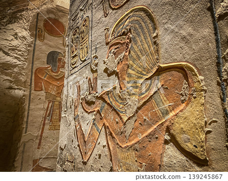 Tomb of Memnon KV9 in the Egyptian Valley of the Kings, in the Theban necropolis, Egypt, Luxor Tomb of Memnon KV9 in the Egyptian Valley of the Kings, in the Theban necropolis, Egypt, Luxor 139245867