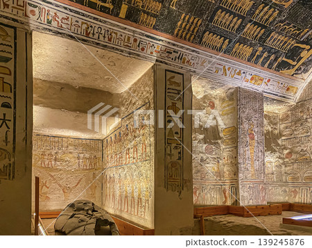 Tomb of Memnon KV9 in the Egyptian Valley of the Kings, in the Theban necropolis, Egypt, Luxor Tomb of Memnon KV9 in the Egyptian Valley of the Kings, in the Theban necropolis, Egypt, Luxor 139245876