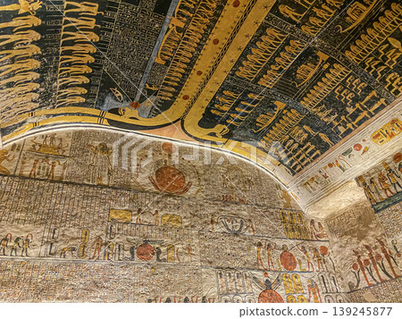 Tomb of Memnon KV9 in the Egyptian Valley of the Kings, in the Theban necropolis, Egypt, Luxor Tomb of Memnon KV9 in the Egyptian Valley of the Kings, in the Theban necropolis, Egypt, Luxor 139245877