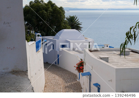 Landscape of Sidi Bou Said, Tunis, Tunisia Landscape of Sidi Bou Said, Tunis, Tunisia 139246496