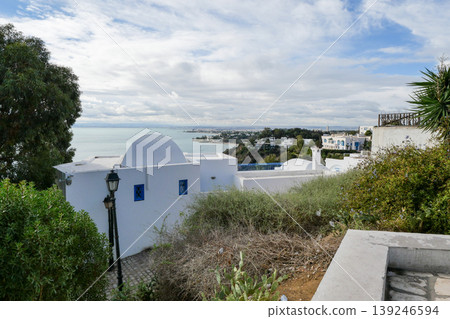 View of the Gulf of Tunis from Sidi Bou Said in Tunis, Tunisia. View of the Gulf of Tunis from Sidi Bou Said in Tunis, Tunisia. 139246594