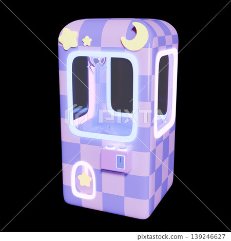 A pop-style crane game featuring a 3D moon and stars - Nighttime, Black A pop-style crane game featuring a 3D moon and stars - Nighttime, Black 139246627
