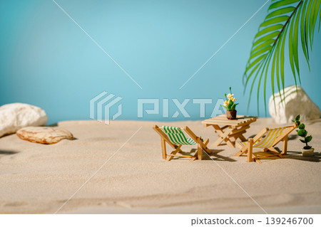Symbolic beach background Symbolic beach background 139246700