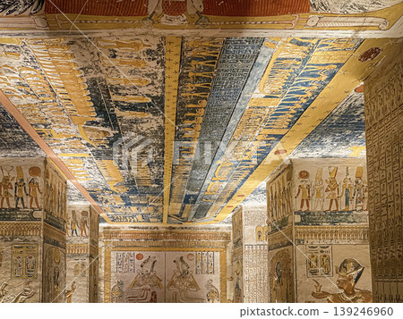 Tomb of Memnon KV9 in the Egyptian Valley of the Kings, in the Theban necropolis, Egypt, Luxor Tomb of Memnon KV9 in the Egyptian Valley of the Kings, in the Theban necropolis, Egypt, Luxor 139246960