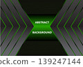 Abstract green background with arrows and metal texture. 139247144