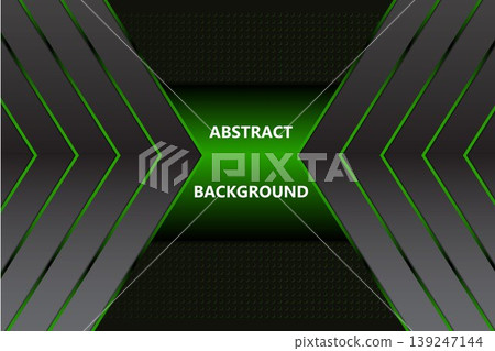 Abstract green background with arrows and metal texture. Abstract green background with arrows and metal texture. 139247144