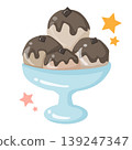 pastel ice cream chocolate flat style 139247347