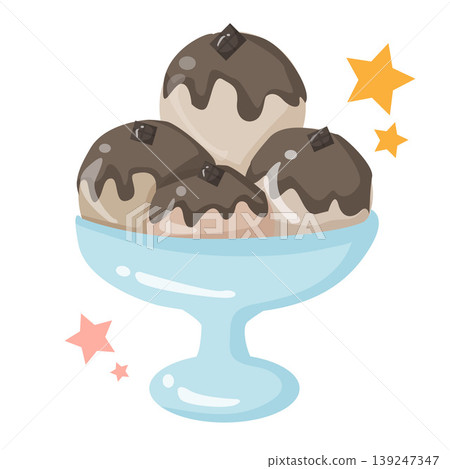pastel ice cream chocolate flat style pastel ice cream chocolate flat style 139247347