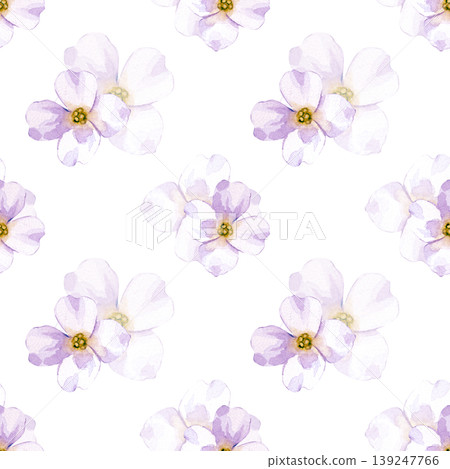 Airy seamless watercolor pattern with clusters of delicate white flowers with yellow centers. Hand-painted botanical illustration on a white background. For baby apparel, wedding invitations, eco Airy seamless watercolor pattern with clusters of delicate white flowers with yellow centers. Hand-painted botanical illustration on a white background. For baby apparel, wedding invitations, eco 139247766