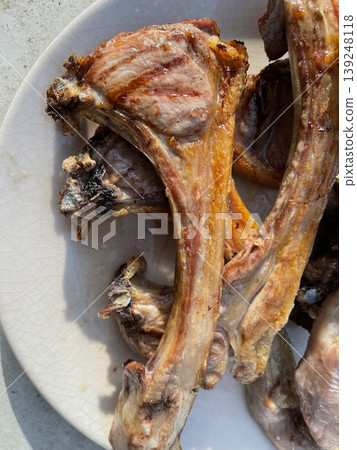 Lamb Meat Dish Ready to Eat with Roasted Texture Lamb Meat Dish Ready to Eat with Roasted Texture 139248118