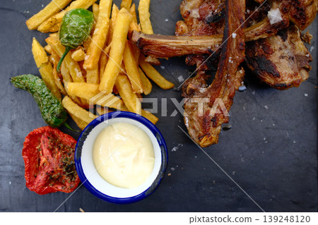 Lamb Meat Dish Ready to Eat with Roasted Texture Lamb Meat Dish Ready to Eat with Roasted Texture 139248120