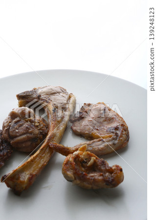 Lamb Meat Dish Ready to Eat with Roasted Texture 139248123