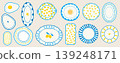 Decorative plates set, minimalist tableware with patterns, illustration 139248171