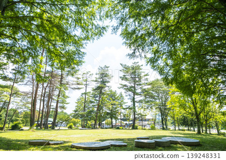 Fresh greenery and early summer cycling image (Hiruzen Plateau) 139248331