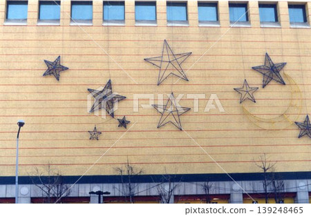 Building facade with star decorations 139248465