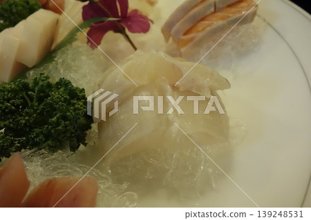 Fresh Seafood Platter with Garnishes Fresh Seafood Platter with Garnishes 139248531
