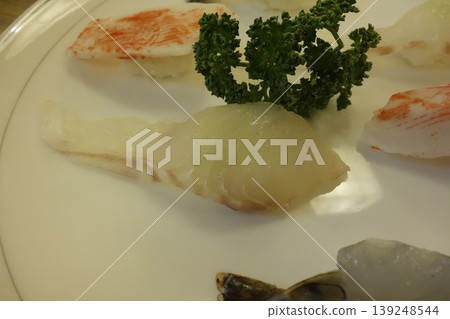 Seafood Platter with Fish and Garnish Seafood Platter with Fish and Garnish 139248544