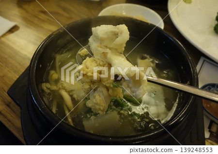 Steaming Fish and Tofu Soup in Pot Steaming Fish and Tofu Soup in Pot 139248553