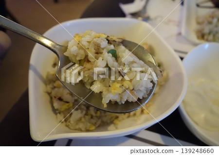 Fried Rice Spoonful Close-Up Fried Rice Spoonful Close-Up 139248660
