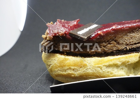 Gourmet Pastry with Chocolate and Berry Jam Gourmet Pastry with Chocolate and Berry Jam 139248661