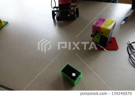 Robotics Components on a Desk Robotics Components on a Desk 139248870