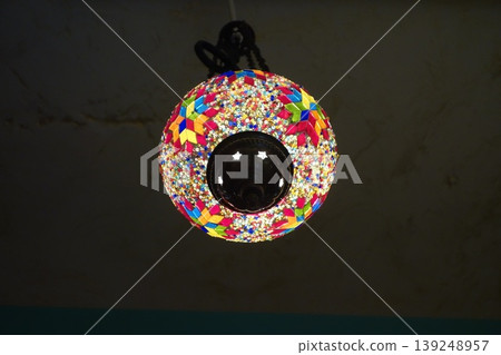Colorful Bejeweled Hanging Decorative Sphere Colorful Bejeweled Hanging Decorative Sphere 139248957