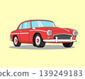 Red classic retro car illustration, the vintage vehicles design 139249183