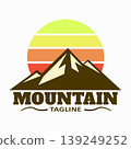 Abstract mountain logo retro style design 139249252