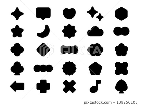 A set of easy-to-understand shapes. A set of easy-to-understand shapes. 139250103