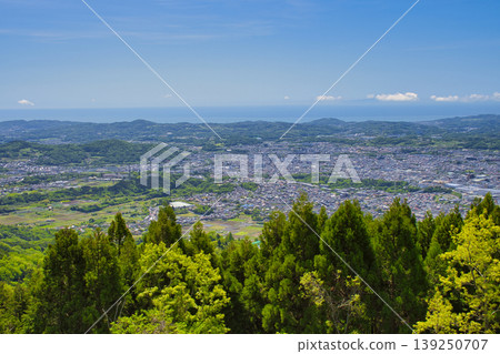 [Kanagawa Prefecture] View of Hadano city from Nanohanadai 139250707