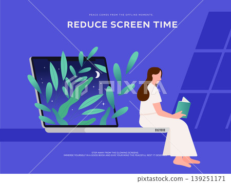 Digital detox and screen time reduction campaign Digital detox and screen time reduction campaign 139251171