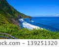 [Izu Oshima - Spectacular Scenery] The blue sea, the strangely shaped rock "Fudejima" rising from the sea, and dynamic cliffs. 139251320