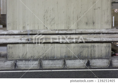 Old, worn-out guardrails used on the road Old, worn-out guardrails used on the road 139251405