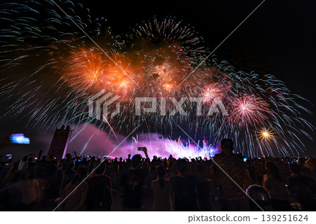 Fireworks respectfully sending off the Dajia Mazu Pilgrimage procession 139251624