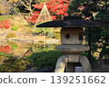 Japanese garden in the late autumn 139251662