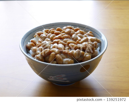 Rice with natto for breakfast Rice with natto for breakfast 139251972