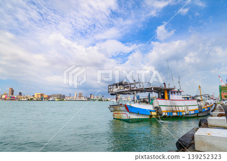 Fishing Boat Docked at Kaohsiung Harbor in Taiwan Fishing Boat Docked at Kaohsiung Harbor in Taiwan 139252323