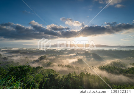 Sunrise Over Misty Mountains in Zuozhen, Tainan Sunrise Over Misty Mountains in Zuozhen, Tainan 139252334