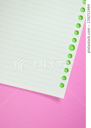 line paper texture on pink background,  blank sheet notebook 139252464