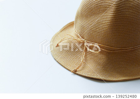 brown hat isolated on white background, vintage cloth style brown hat isolated on white background, vintage cloth style 139252480