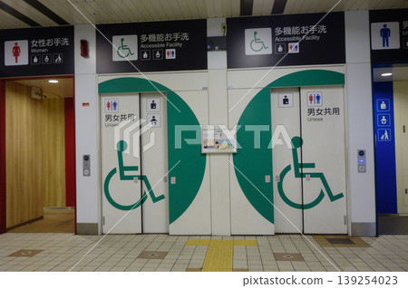 Accessible toilets located inside the station building Accessible toilets located inside the station building 139254023