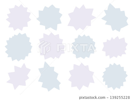 A set of spiky, jagged, hand-drawn shapes (purple and gray) A set of spiky, jagged, hand-drawn shapes (purple and gray) 139255228