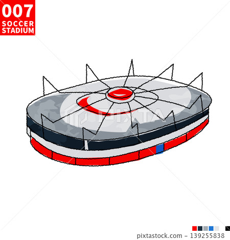 Major football stadiums in isometric style illustrations Major football stadiums in isometric style illustrations 139255838