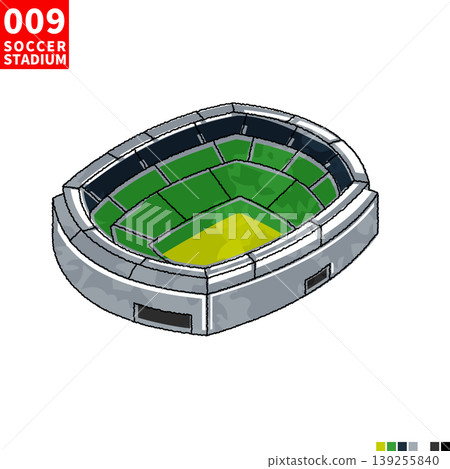 Major football stadiums in isometric style illustrations Major football stadiums in isometric style illustrations 139255840